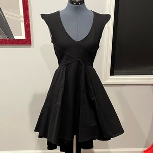 Elhoffer Design Queen of Dragons Hi-Low Dress Black- Factory Error